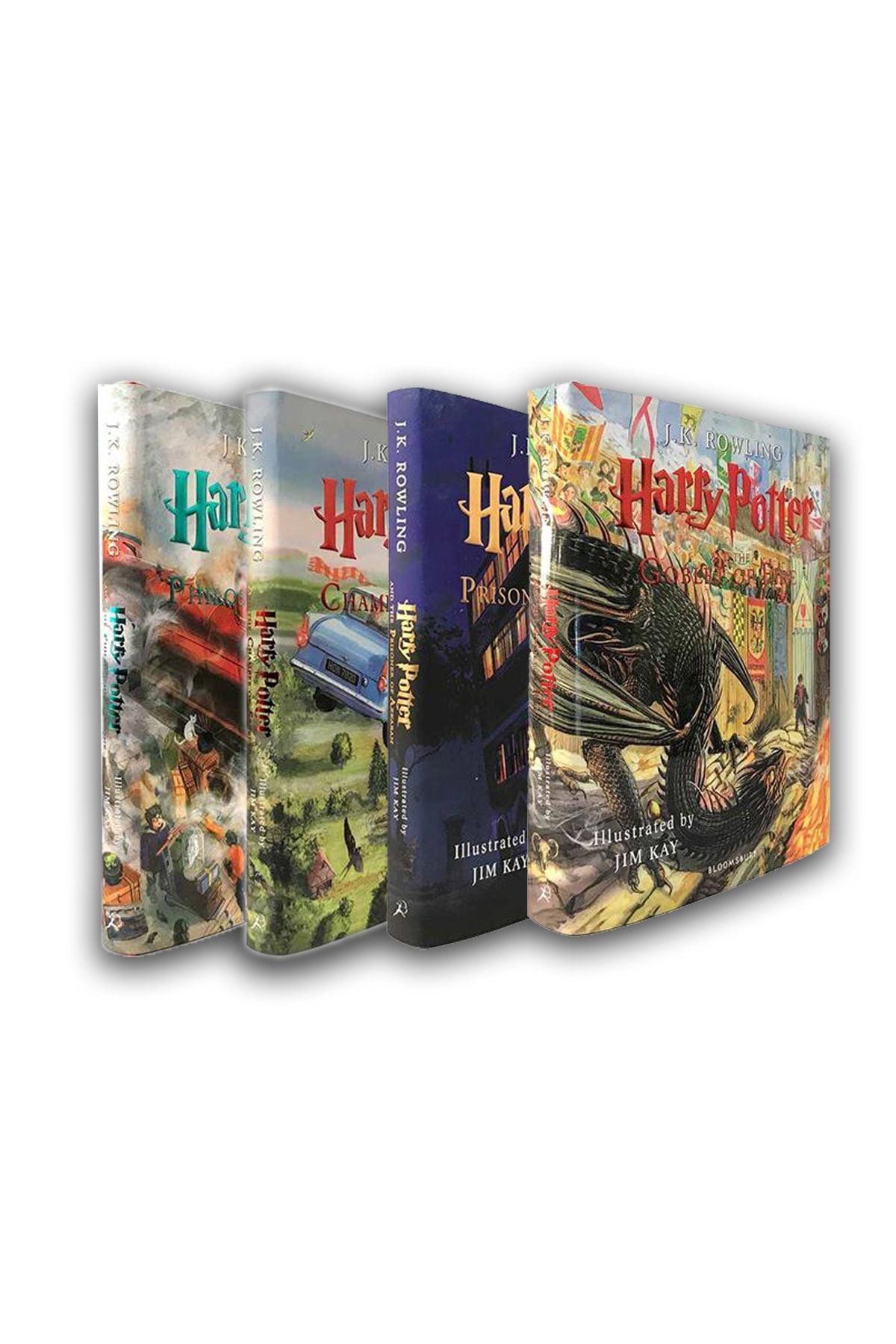 Bloomsbury Harry Potter Illustrated Edition (hardcover) 4 Books