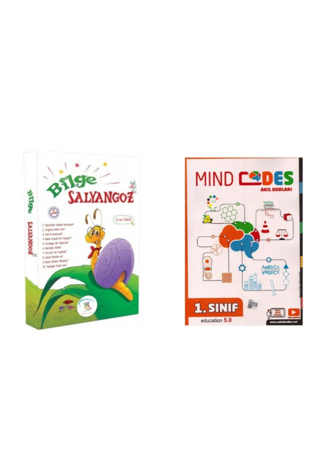 5 Renk Yayınevı Bilge Salyangoz Serisi Seti-10 Kitap + Palme Yayınları 1. Sınıf Mind Codes Akıl Kodları