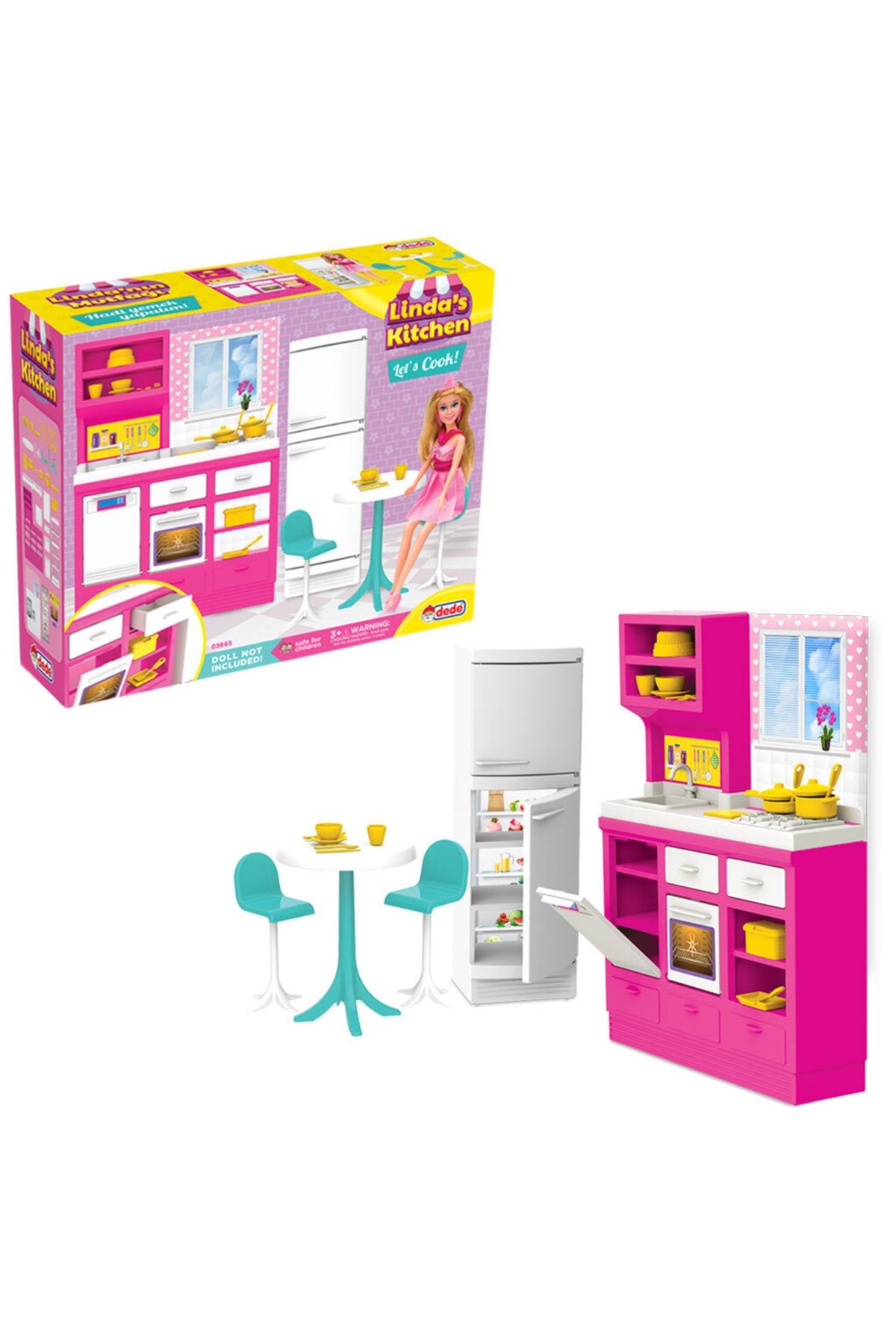 Doğan Oyuncak Dünyası Linda'nın Mutfağı - Mutfak Oyuncak - Mutfak Seti - Barbie Mutfak Seti