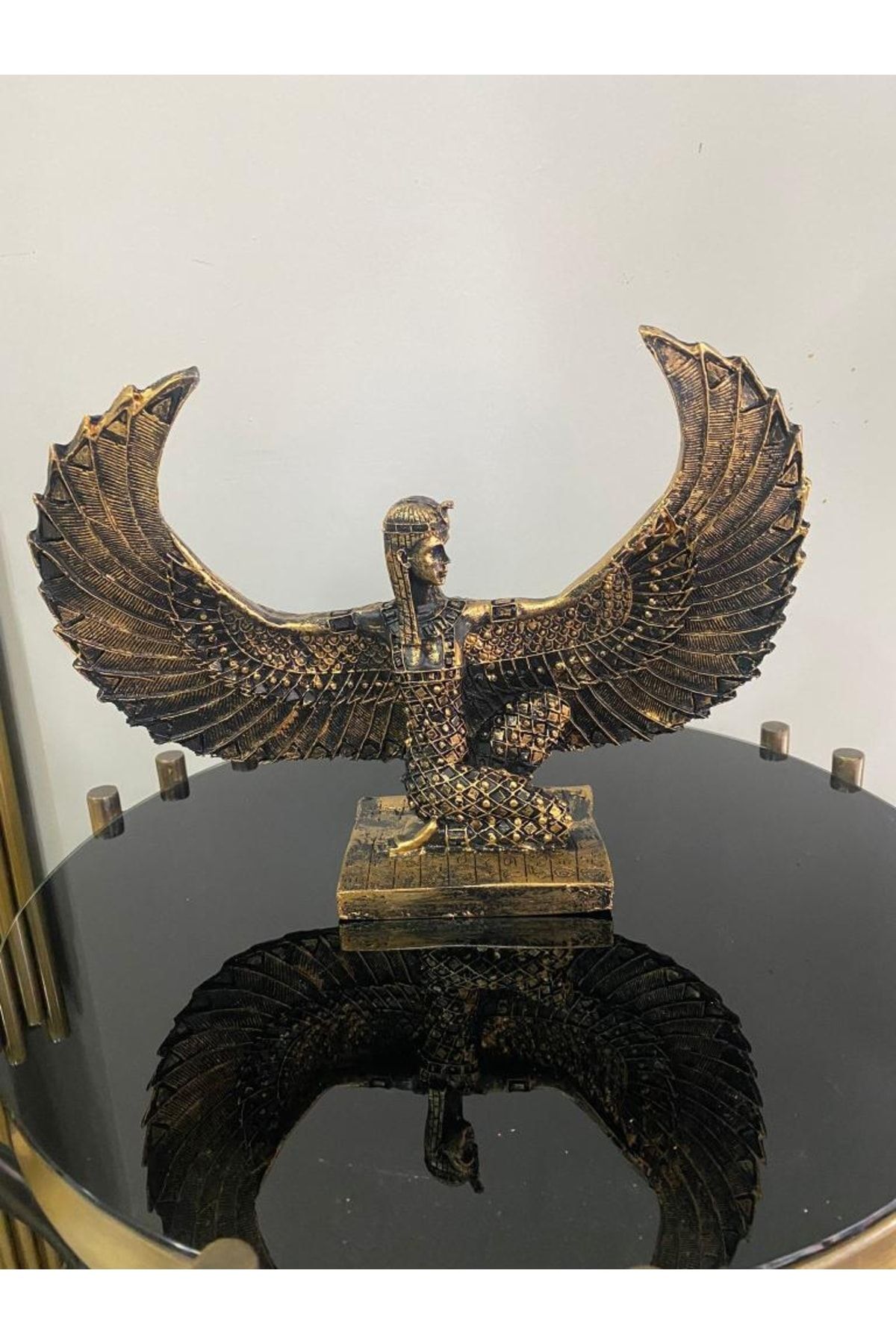Mirsa Global Dekoratif Isis Biblo Mısır Tanrıçası Melek Şamdan Modeli Biblo