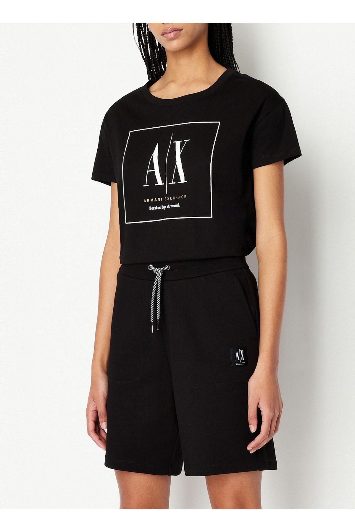 Armani Exchange Baskılı Siyah Kadın T-shirt 3rytfl