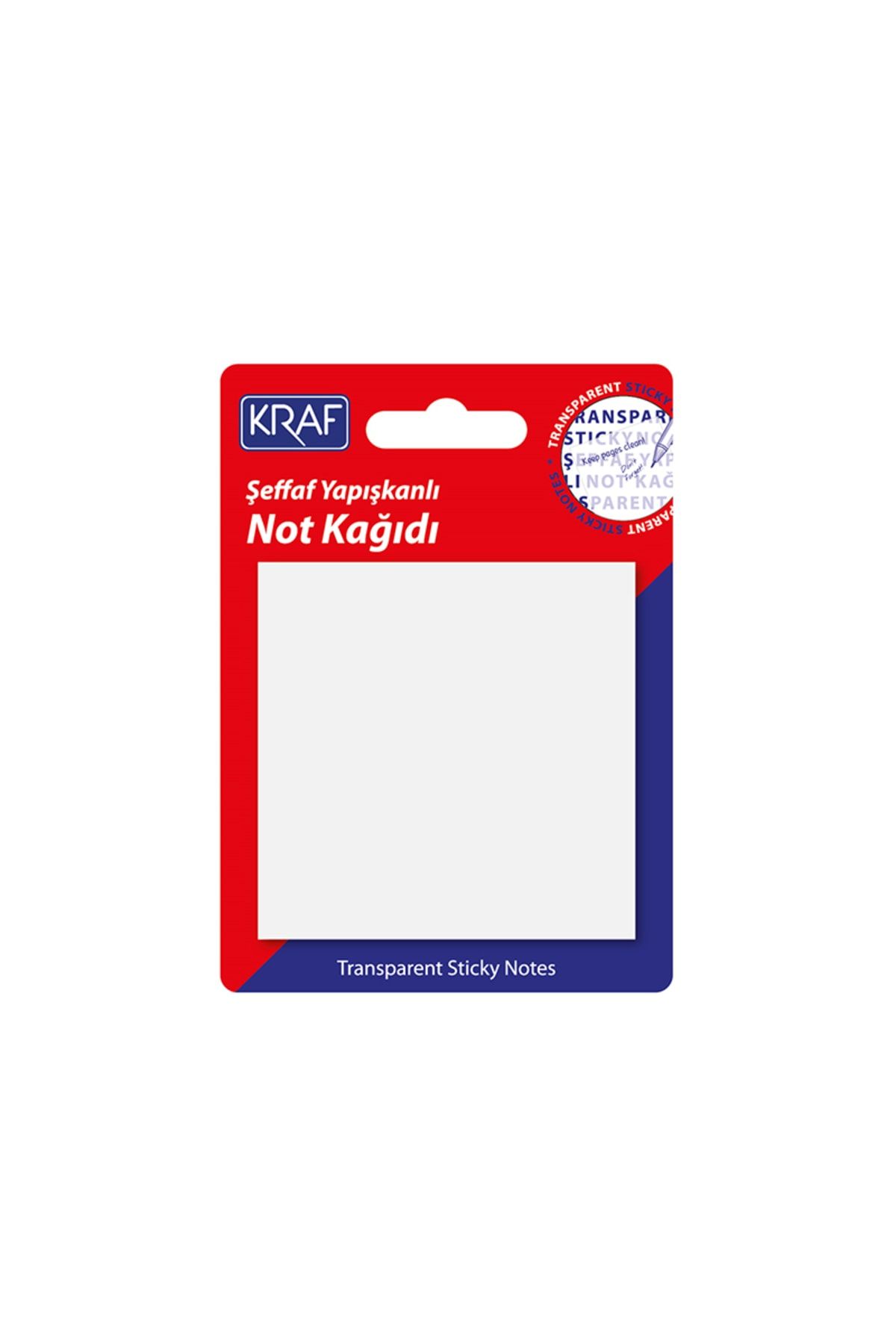 KRAF Şeffaf Yapışkanlı Not Kağıdı 76x76mm 50 Yaprak