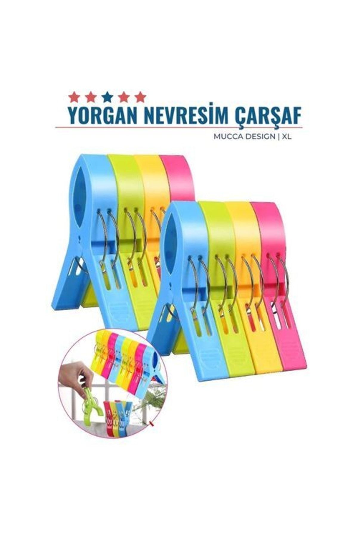 Transformacion 12+2 Adet Xl Yorgan Nevresim Çarşaf Mandalı 8 Adet Mucca Design