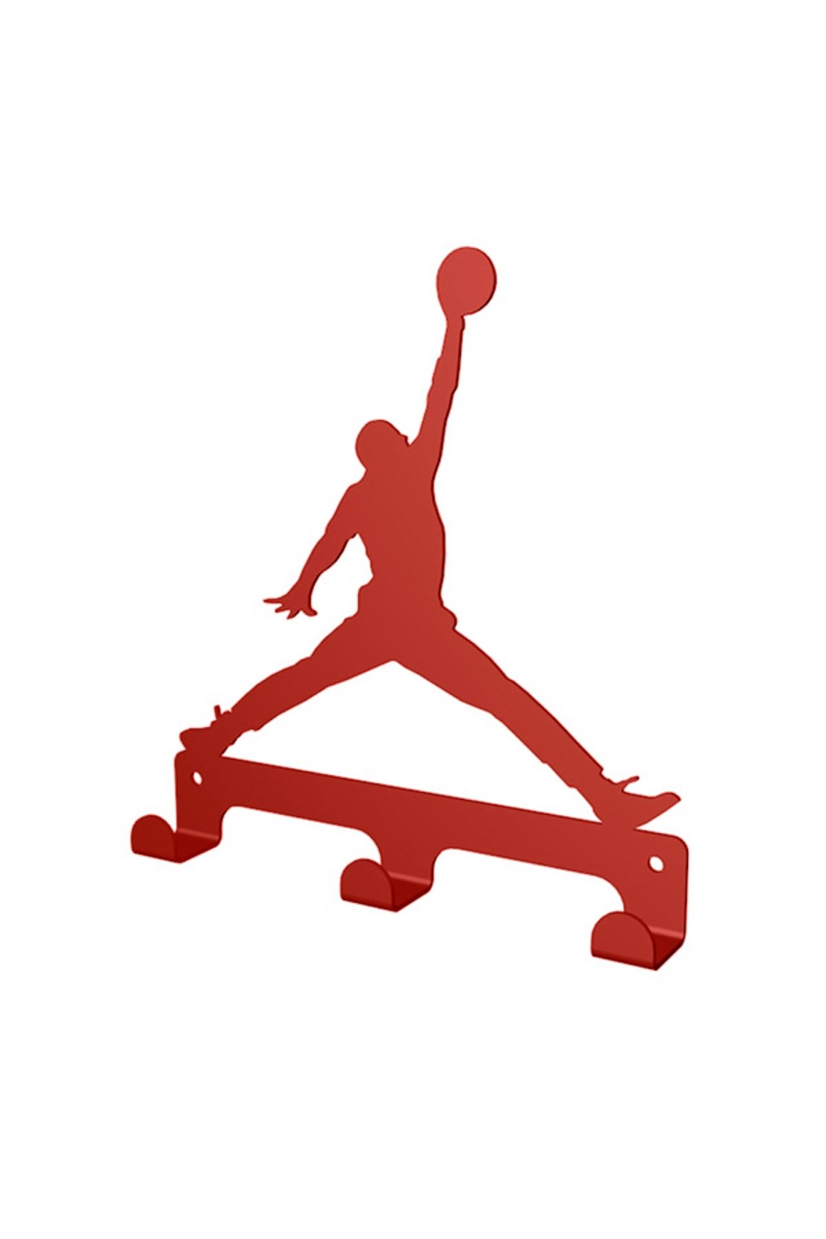 Kristal Basketbol Dekoratif Metal Askı (3'lü) - Kırmızı
