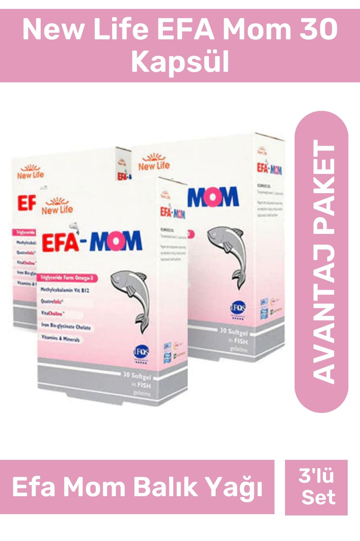 New Life Efa Mom 30 Kapsül 3'lü Paket