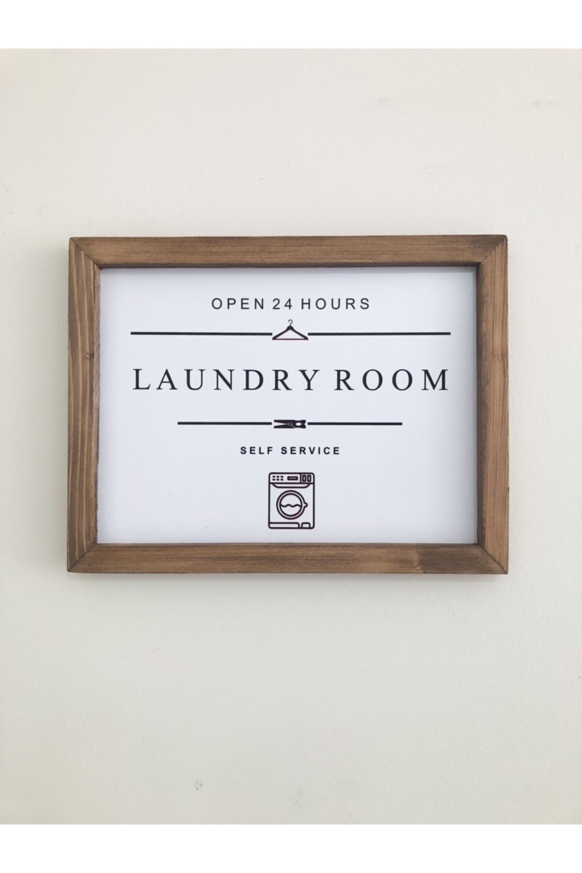 Puu Design Banyo Laundry Room Ahşap Çerçeve