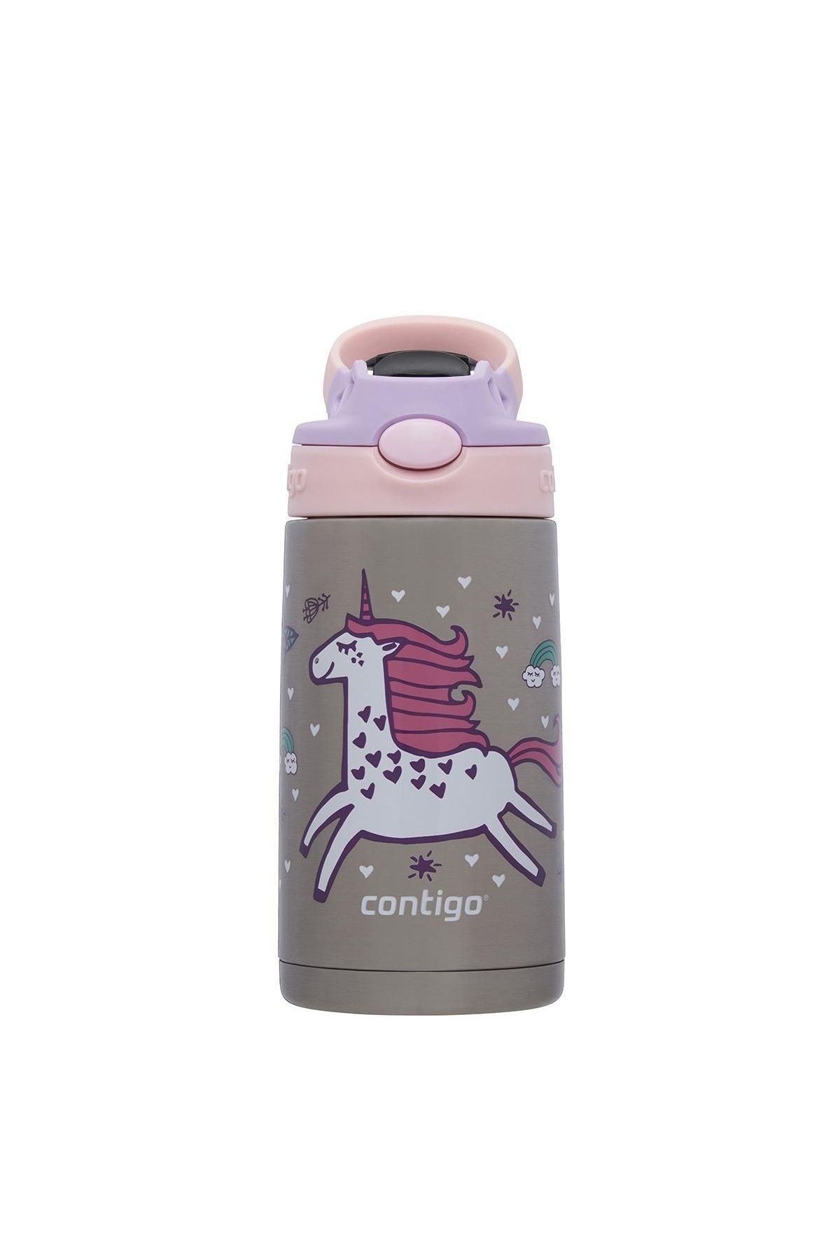 Contigo Gizmo Unicorn Çelik Çocuk Suluğu 420ml Pembe