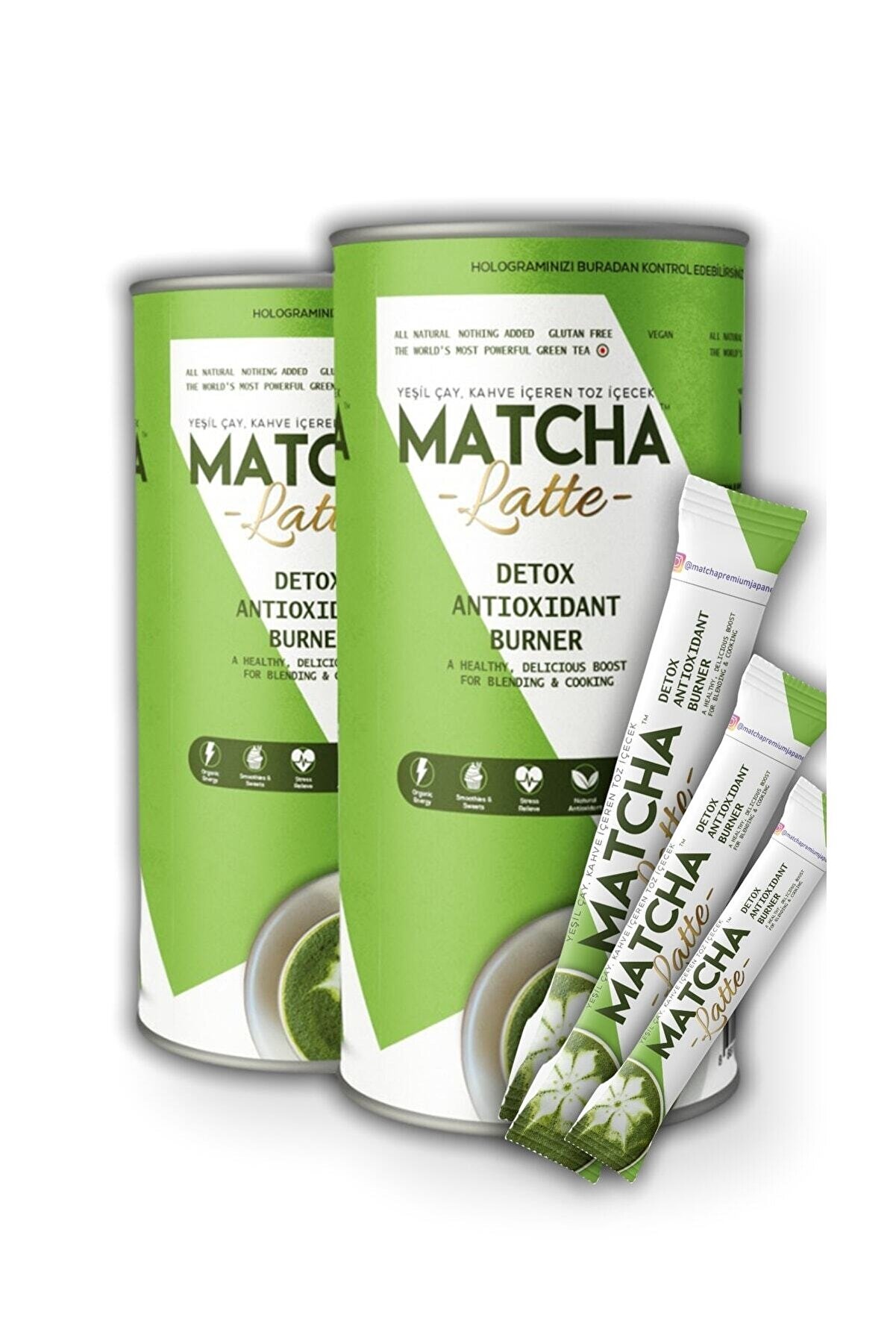 Matcha Latte, Kahve Ve Hindistan Cevizi Aromalı Çayı, 2 Kutu(box) 20x7gr