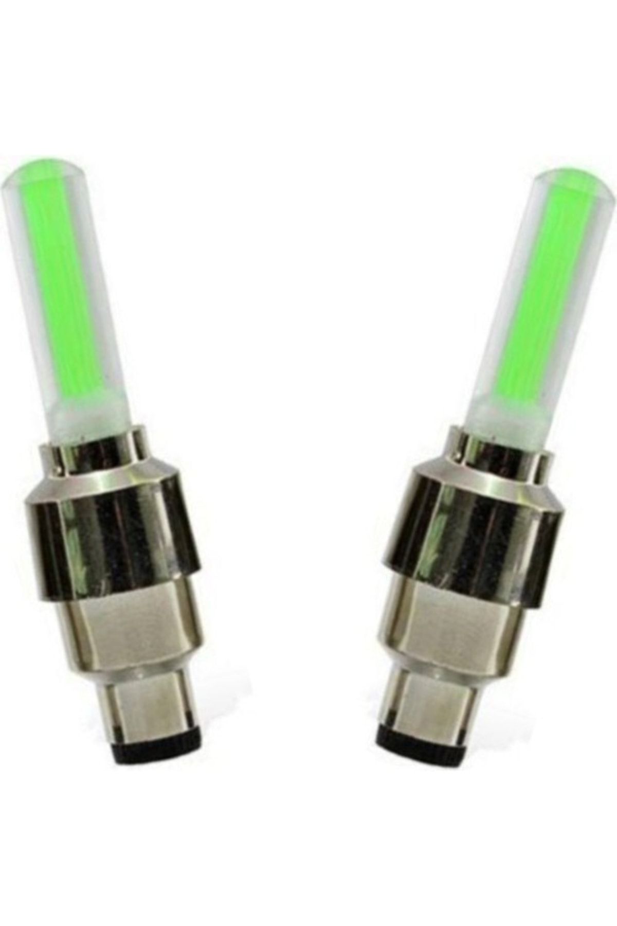 Neler Geldi Neler 2 Çift (4 Adet) Yeşil Led Işıklı Hareket Sensörlü Işıklı Bisiklet Araba Motor Sibop Kapağı Lambası