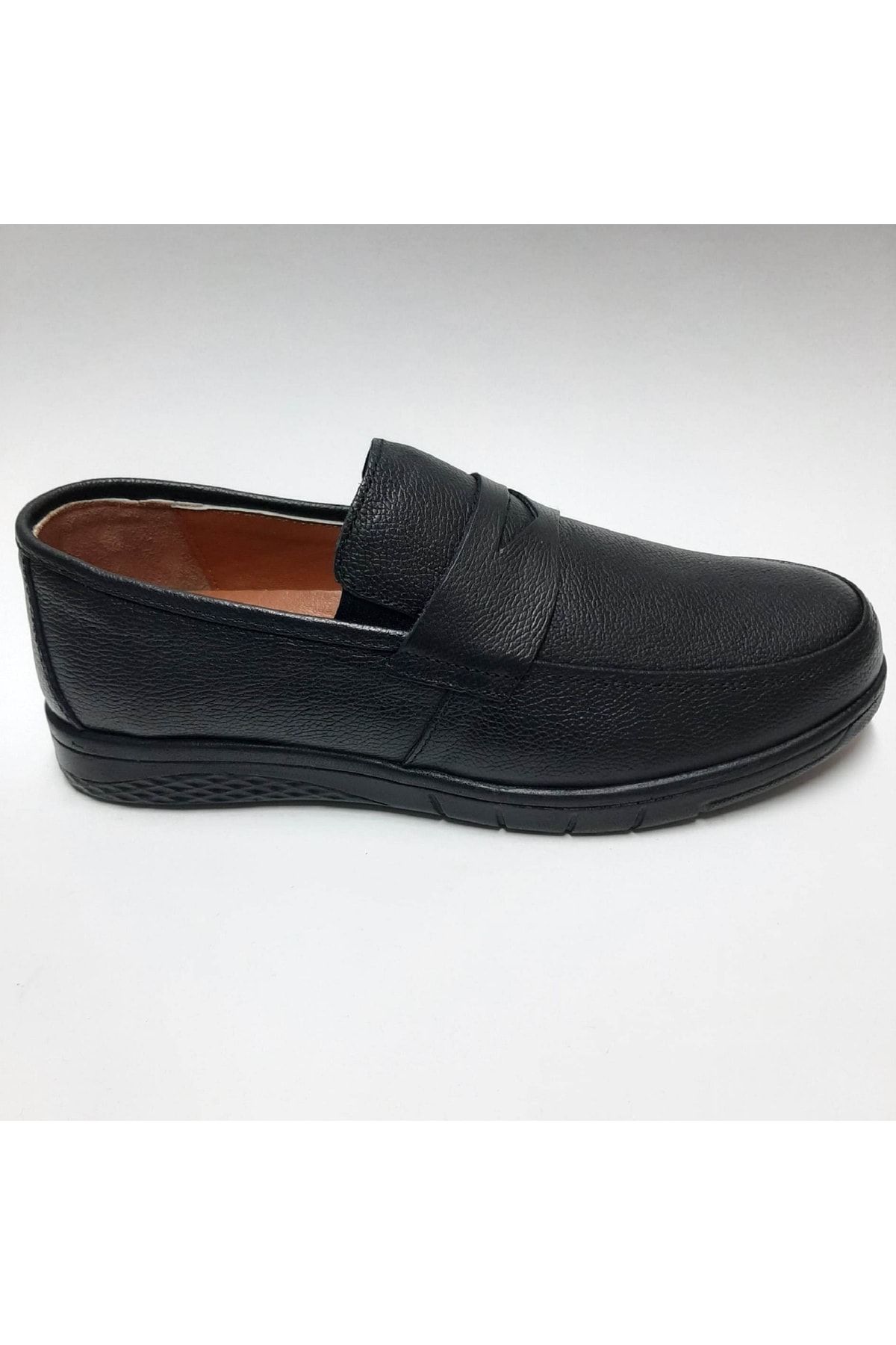 Bemsa Hakiki Deri Yazlık Loafer Rahat Yumuşak Siyah Erkek Ayakkabı