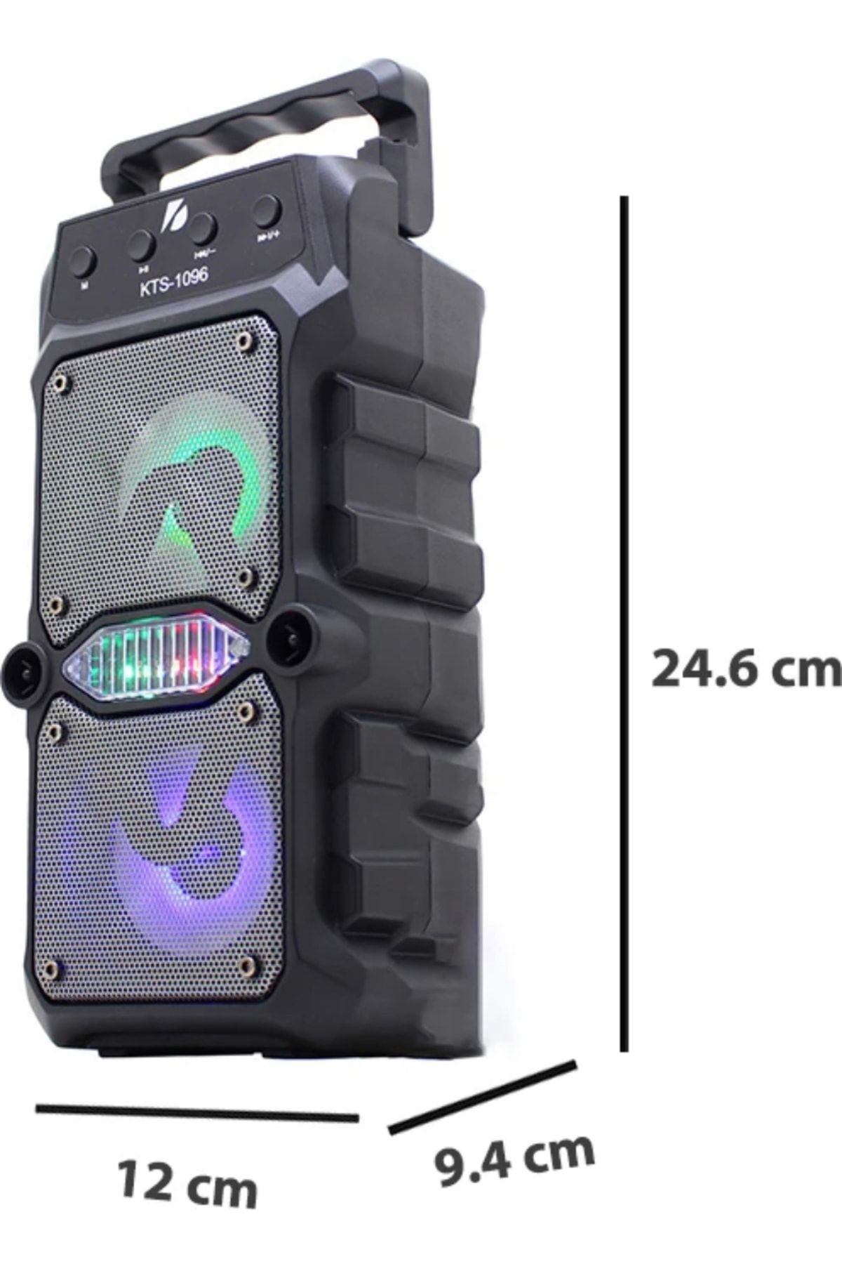 Subzero Kts-1096 Büyük Boy Çift Çıkışlı Ses Bombası Bluetooth Hoparlör