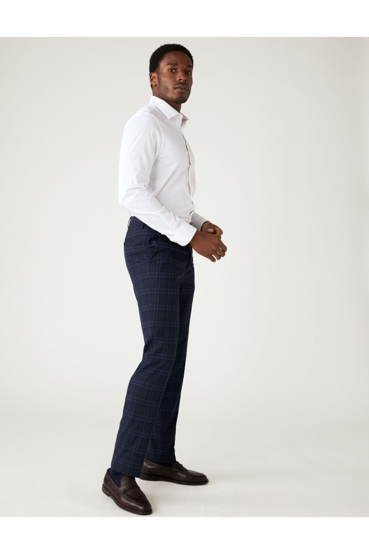 Marks & Spencer Tailored Fit Ekose Desenli Pantolon