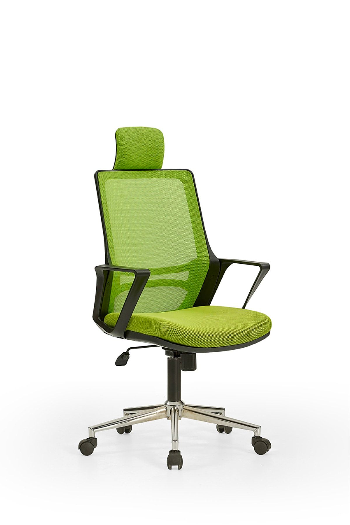 MEHMET YAREN BURO Arya1 Bilgisayar Koltuğu - Ofis - Müdür - Büro - Çalışma Sandalyesi Yeşil Renk Krom Ayaklı