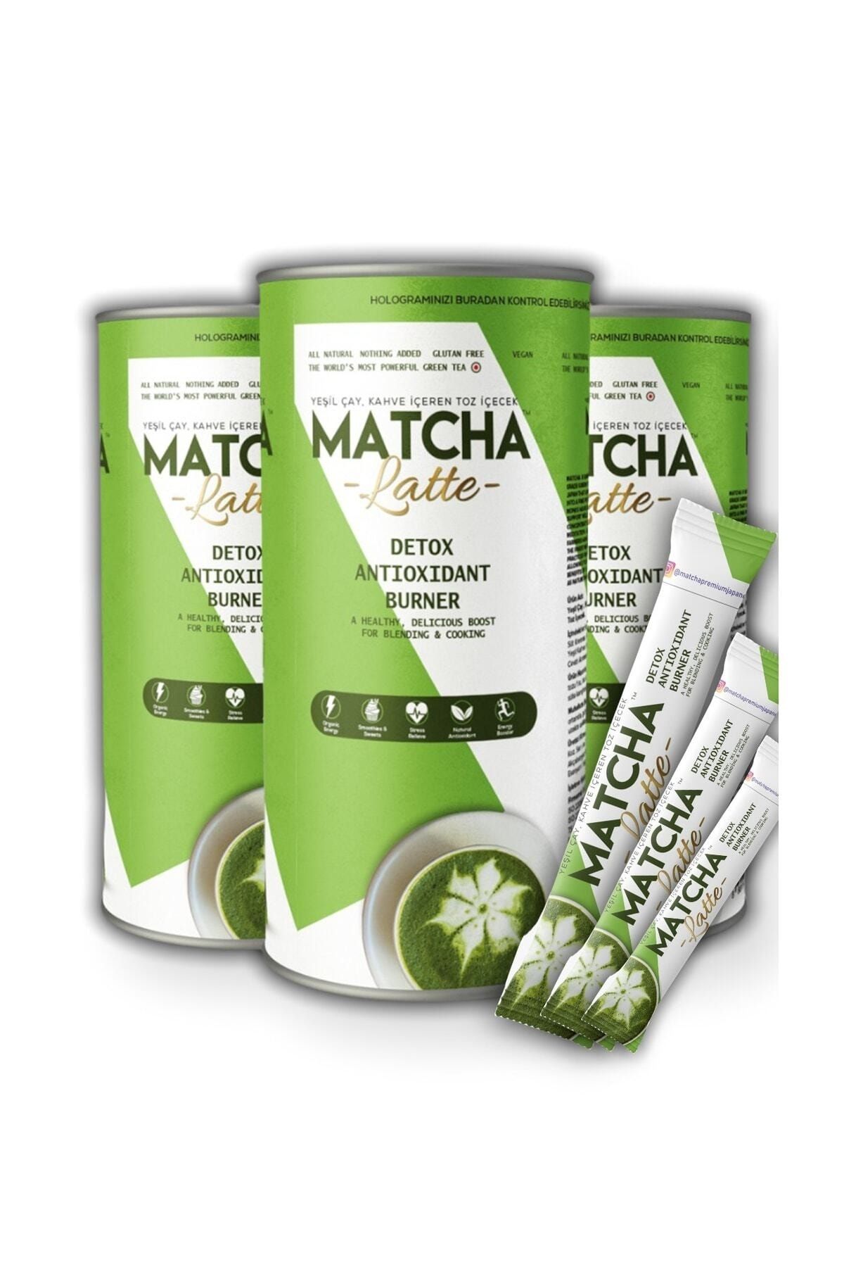 Matcha Latte, Kahve Ve Hindistan Cevizi Aromalı Çayı, 3 Kutu(box) 20x7gr