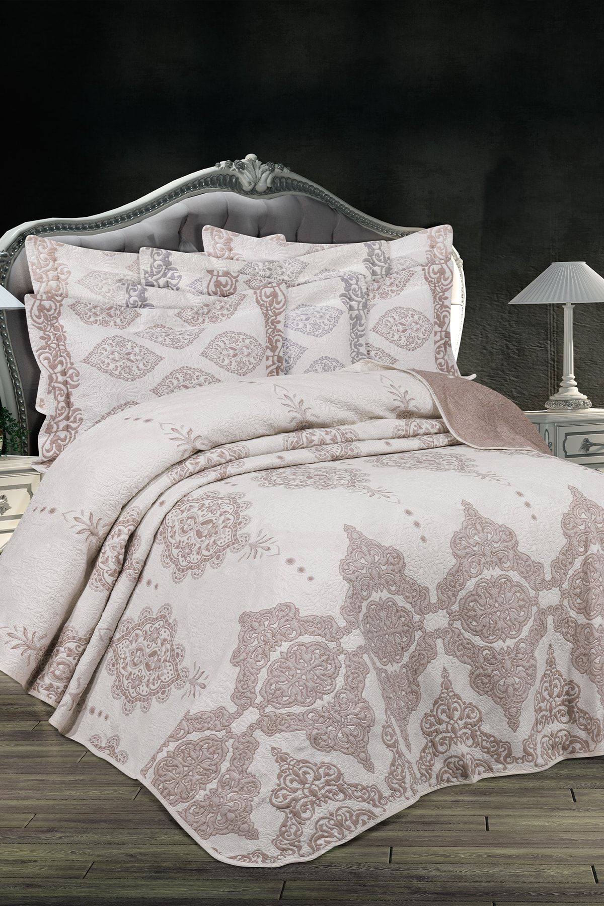 My Bed Home Collection Delüx Hermes Model 3 Parça Yastıklı Yatak Örtüsü Pike Takımı