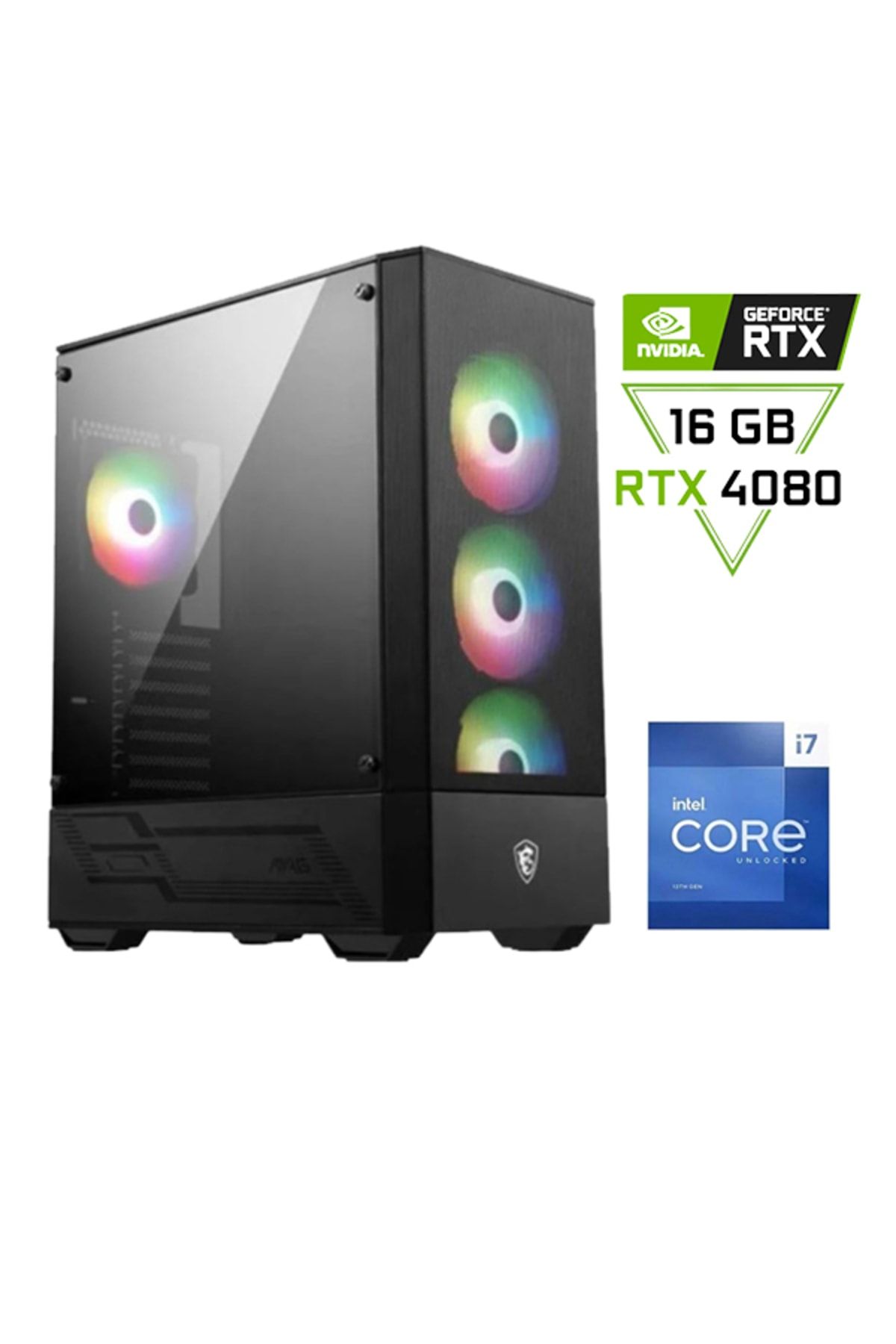 MSI Intel Core I7 13700f / 32gb Ddr5 / 2 Tb 7000-7000 Mb /s M2 Ssd / Rtx 4080 Gamıng Masaüstü Pc