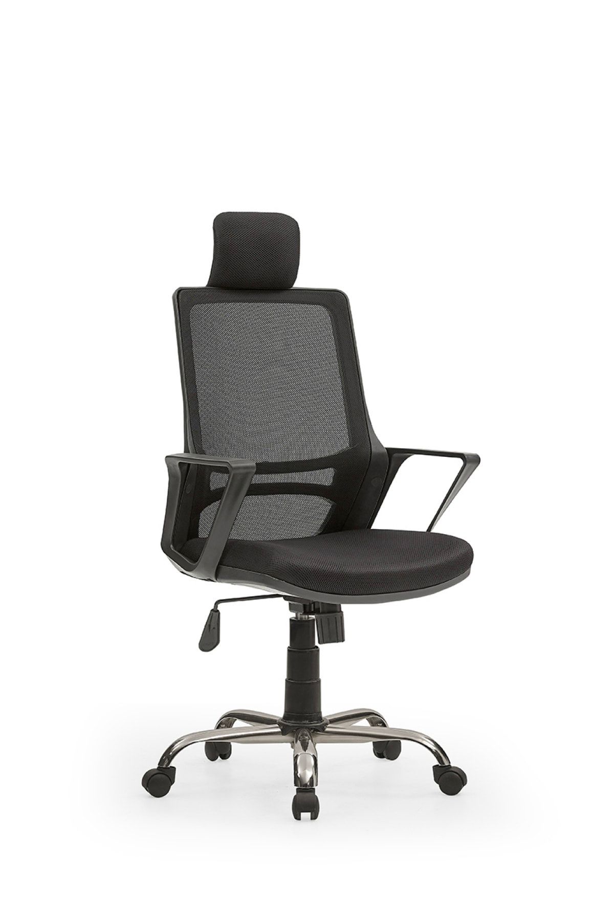 MEHMET YAREN BURO Arya2 Bilgisayar Koltuğu - Ofis - Müdür - Büro - Çalışma Sandalyesi Siyah Renk Krom Ayaklı