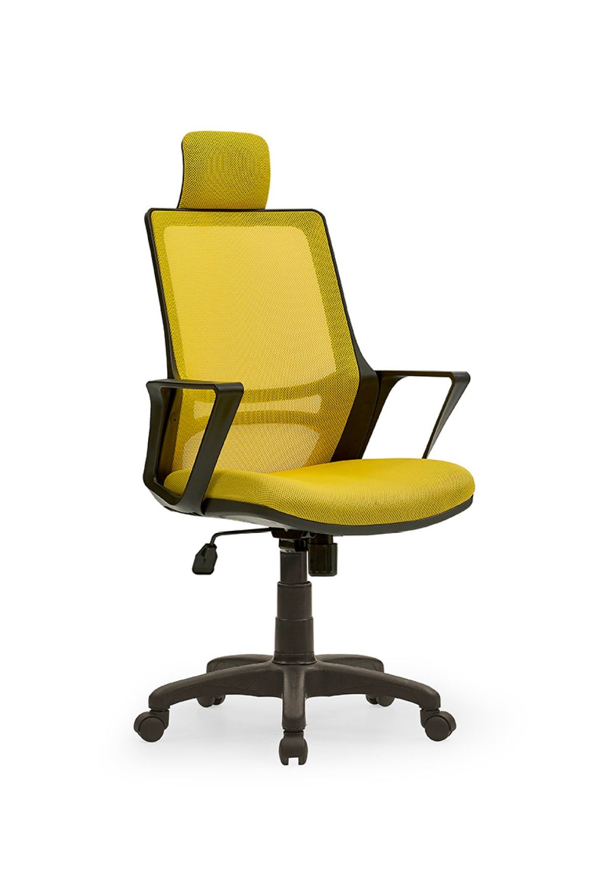 MEHMET YAREN BURO Arya3 Bilgisayar Koltuğu - Ofis - Müdür - Büro - Çalışma Sandalyesi Sarı Renk Plastik Ayaklı