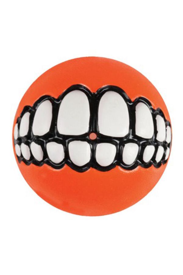 Rogz Grinz Ödül Hazneli Köpek Oyun Topu Medium Portakal Rengi 6,4 cm