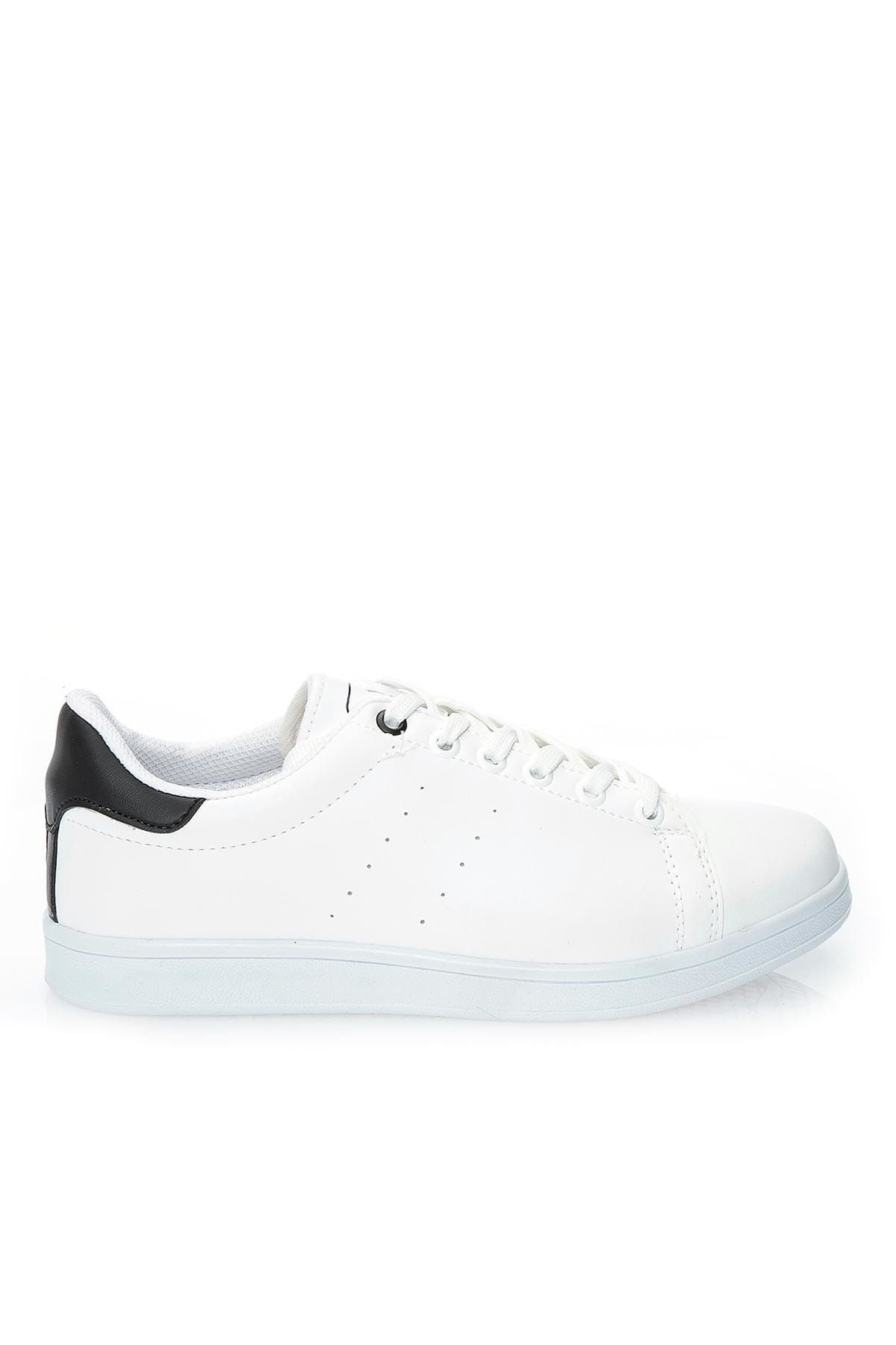Ayakkabı Modası Beyaz Siyah Kadın Spor Ayakkabı 669-8-8600-4