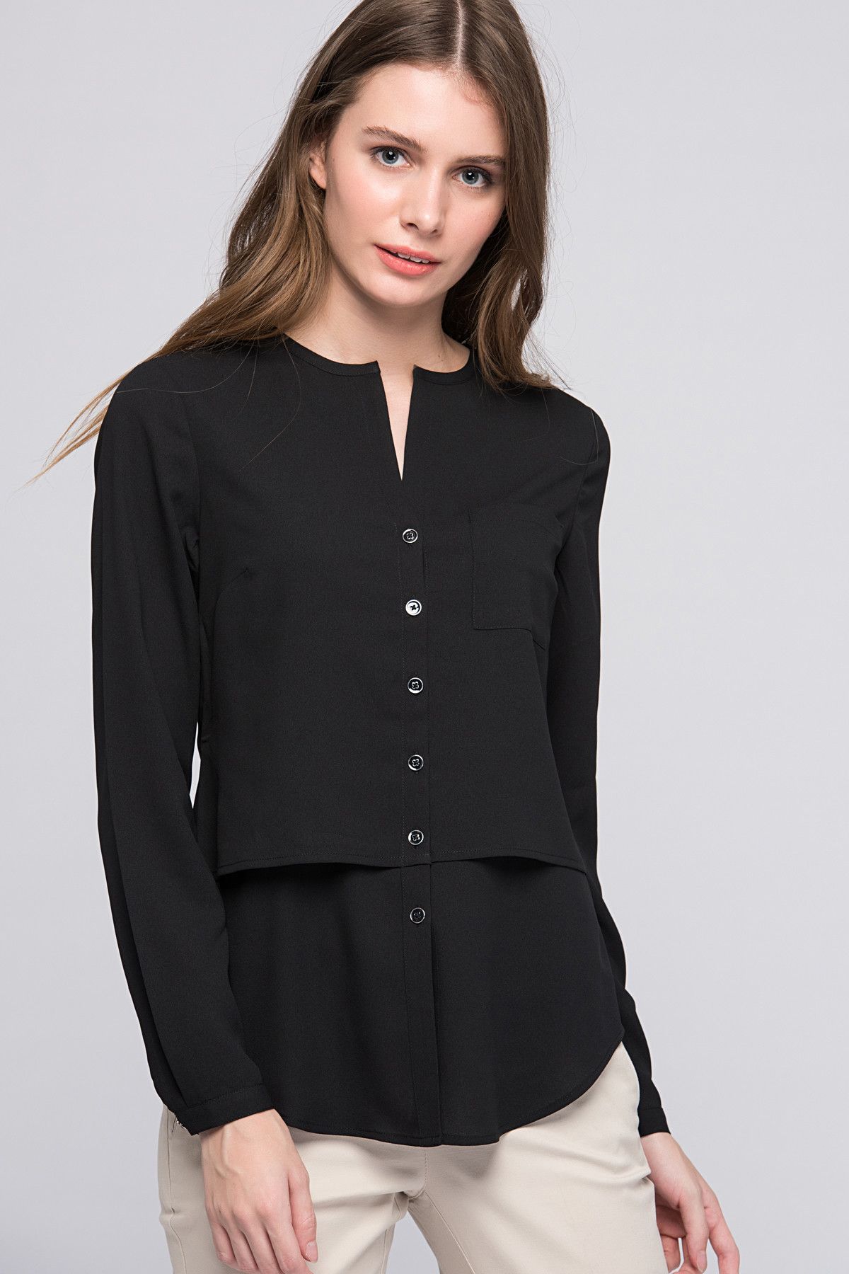 Nautica Kadın Siyah Gömlek 539W211