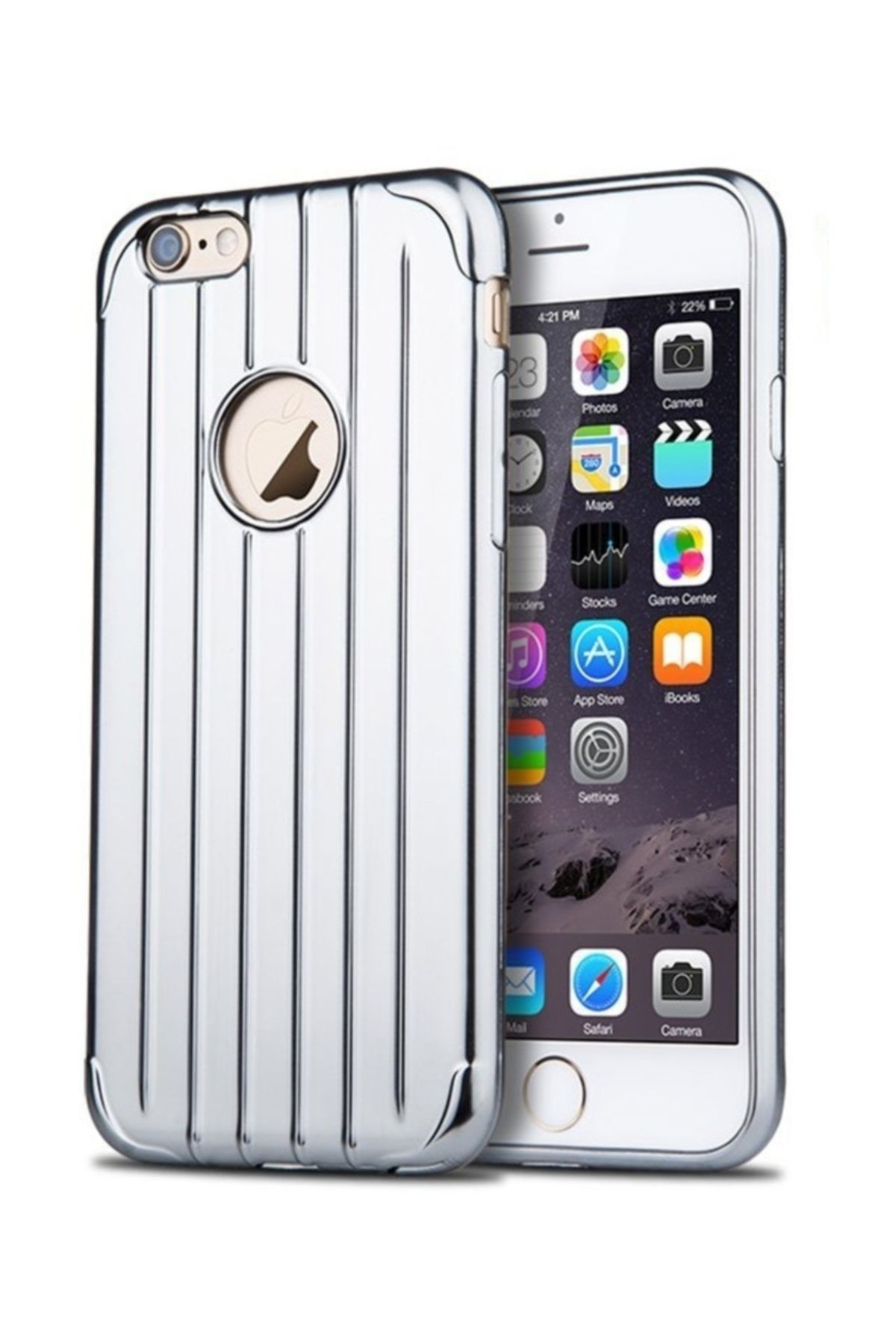 Joyroom Traveler iPhone 6 Plus / 6S Plus Metalik Silver Silikon Kılıf