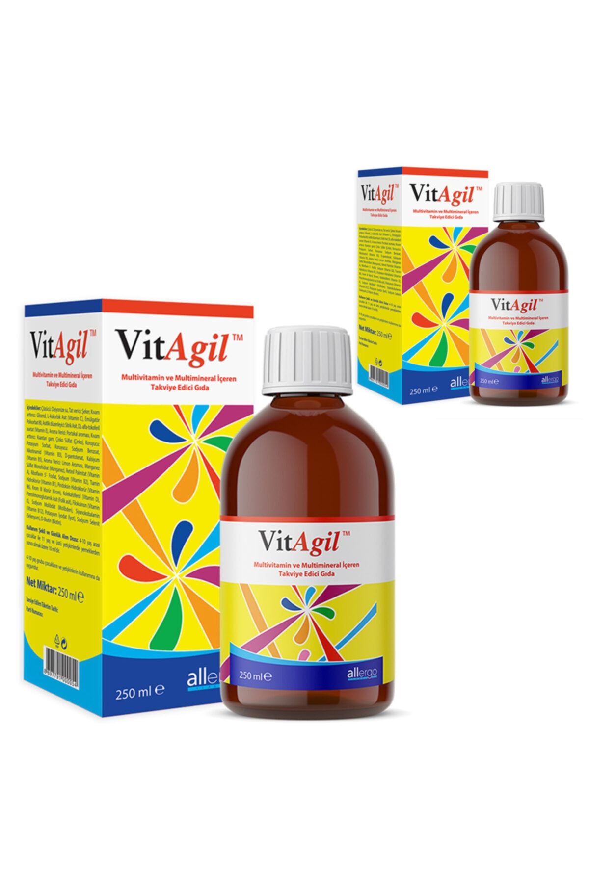 Allergo Vitagil Multivitamin & Multimineral Şurup 250 Ml X 2 Adet