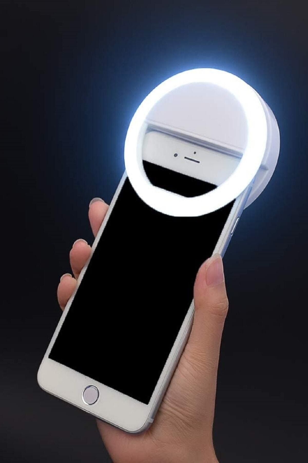 Bilişim Aksesuar Şarjlı Led Selfie Işığı Led Ring Light Halka Telefon Işığı 36 Led 3 Kademeli