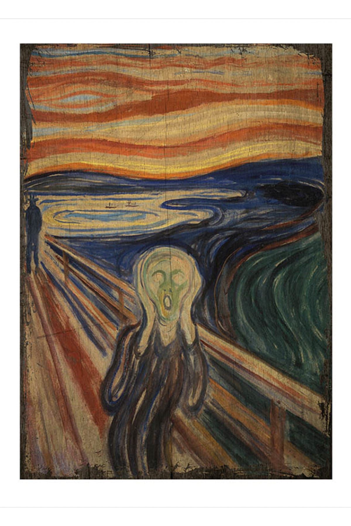 Cakatablo 25cmX35cm Ahşap Tablo Edvard Munch Çığlık Tablosu