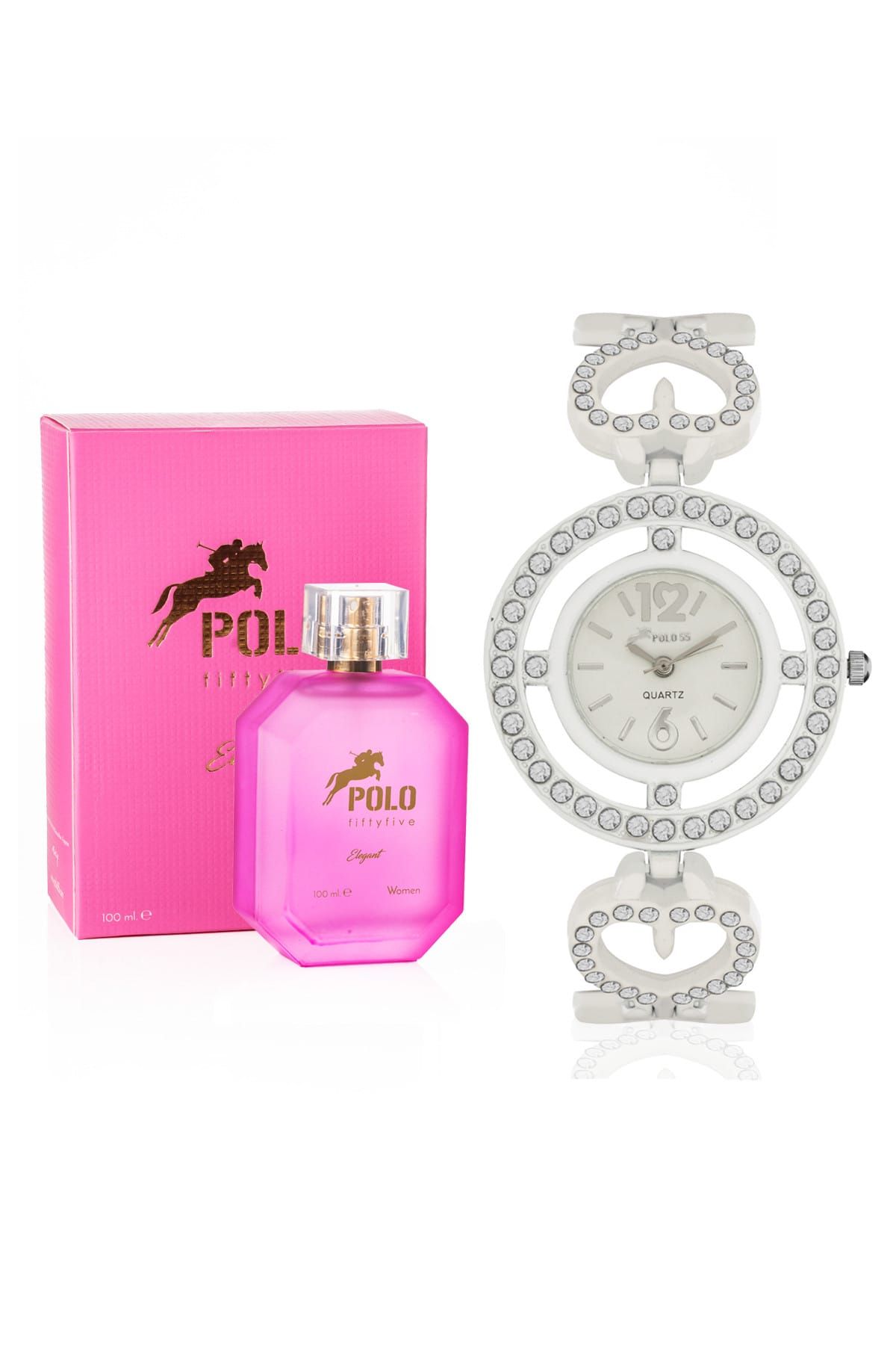Polo55 Kadın Kol Saati ve Parfüm Seti ve Parfüm Seti PSPOLOW526R001
