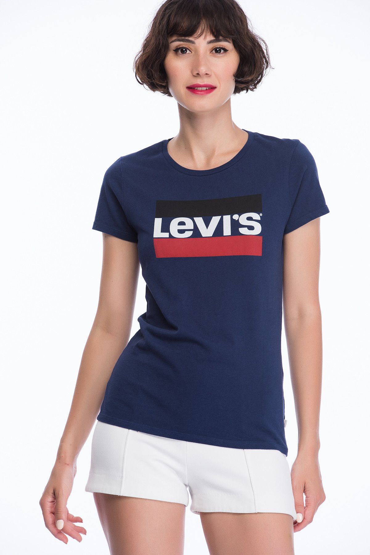 Levi's Kadın Slim Crew Neck Sportswear Logo T-shirt