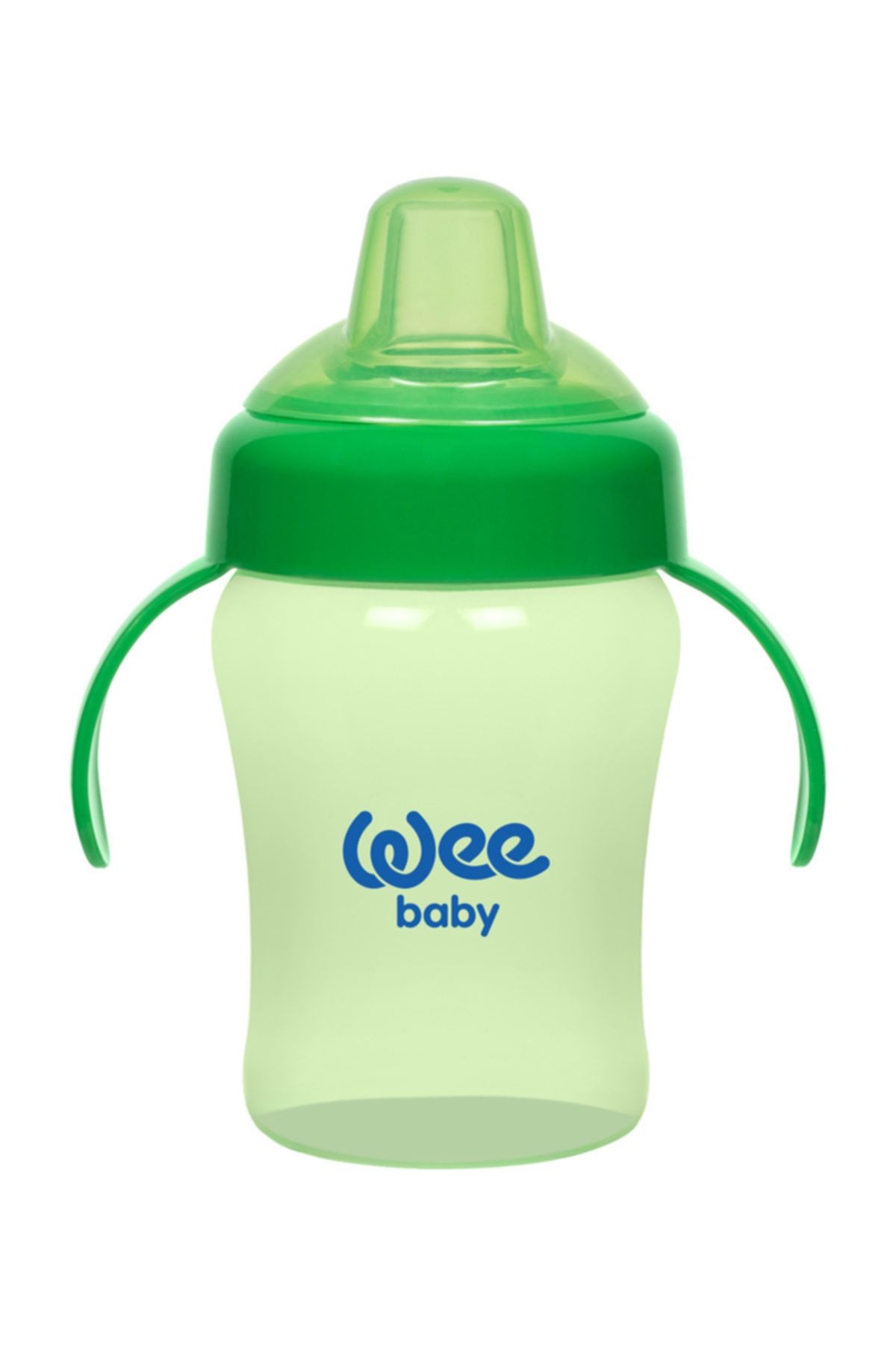 Wee Baby Baby Colorful Akıtmaz Kulplu Bardak 240Ml (Antikolik) Yeşil