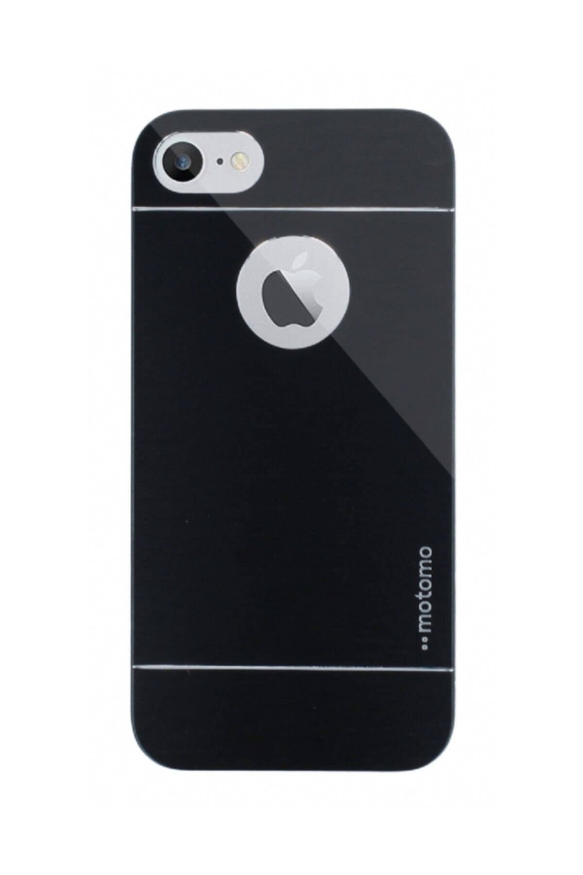 Motomo iPhone 7 Metal Siyah Rubber Kılıf