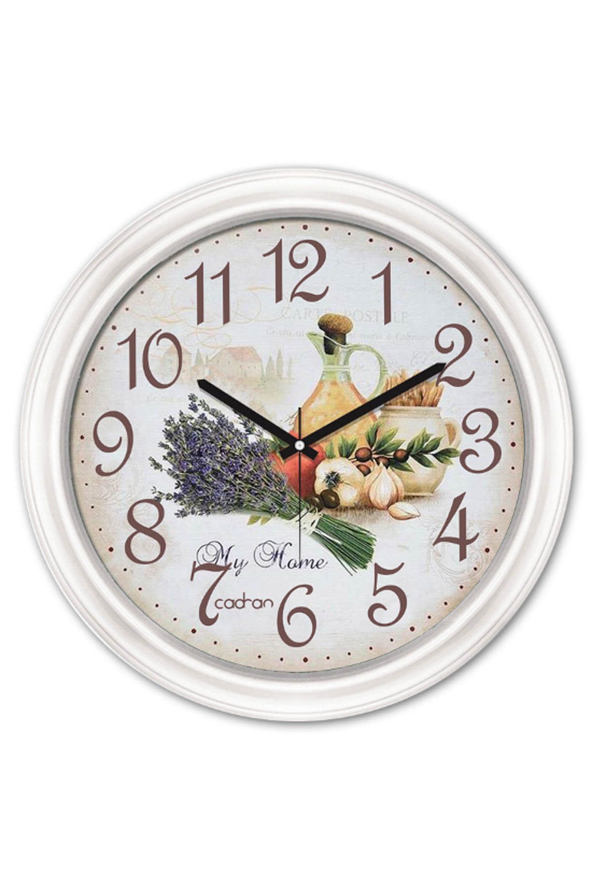 Cadran Fashion Clock Dekoratif Camlı Mutfak Duvar Saati CDR088