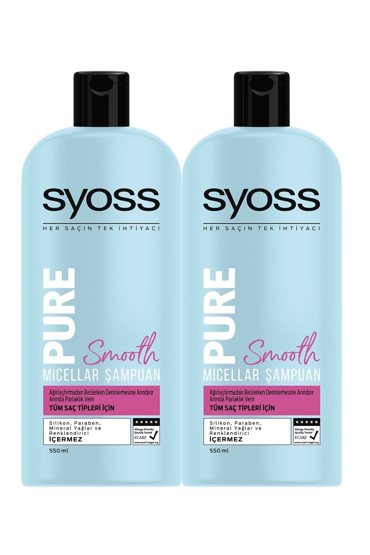 Syoss Pure Smooth Mıcellar Sampuan 550Ml X 2