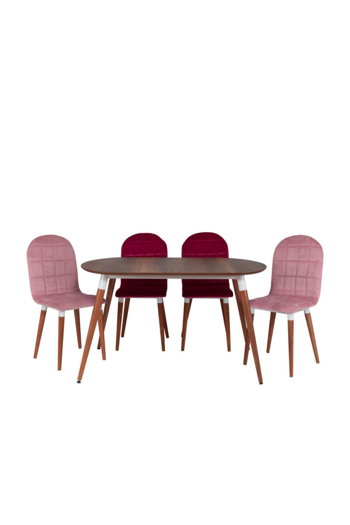 Riş Mobilya Oval Masa Sandalye Takımı , Mutfak Masası