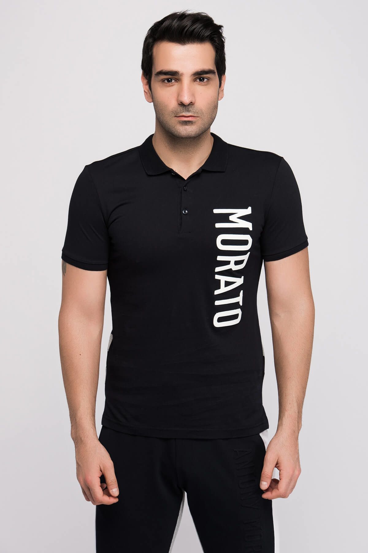Antony Morato Erkek Siyah Polo Yaka T-Shirt