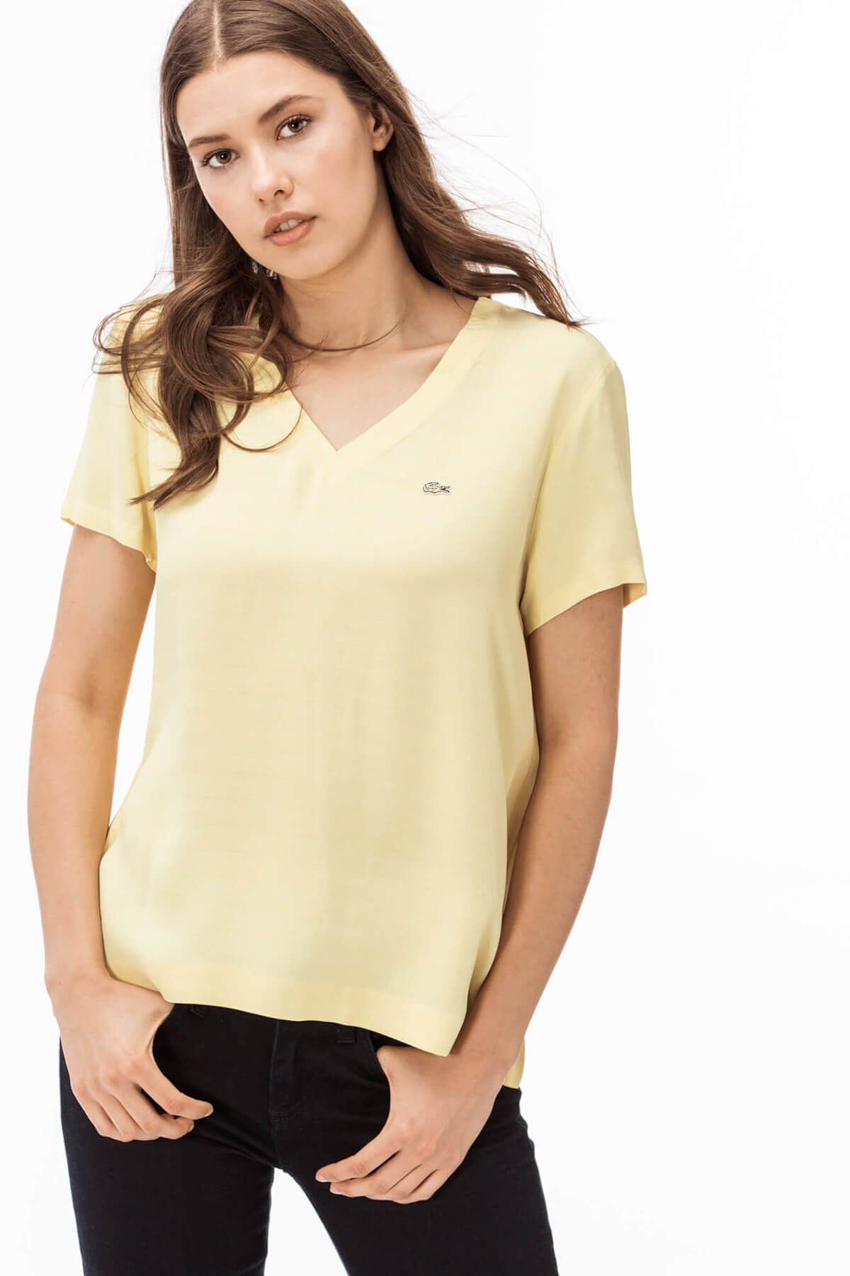 Lacoste Kadın Sarı T-shirt QF0803