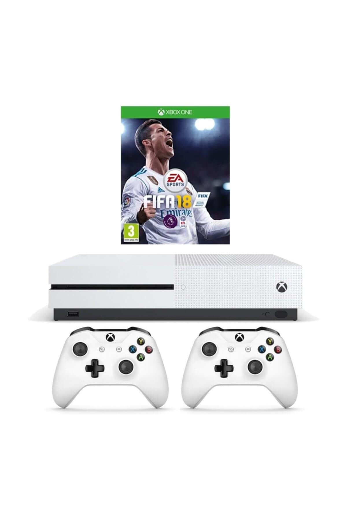 Microsoft Xbox One S 500Gb Konsol + Fifa 2018 Oyun + 2.Kol