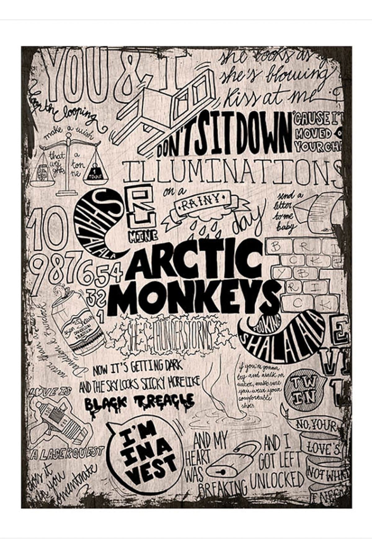Cakatablo 50cmX70cm Ahşap Tablo Arctic Monkeys Poster