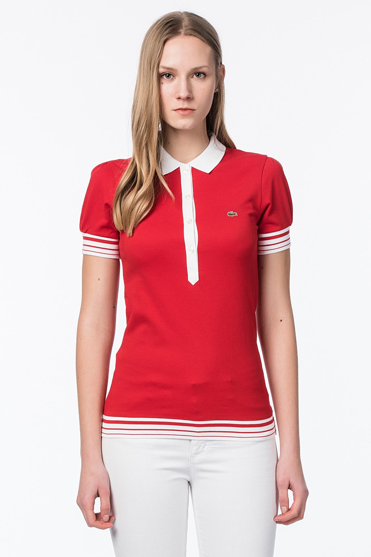 Lacoste Kadın Mercan Polo Yaka T-shirt PF0203