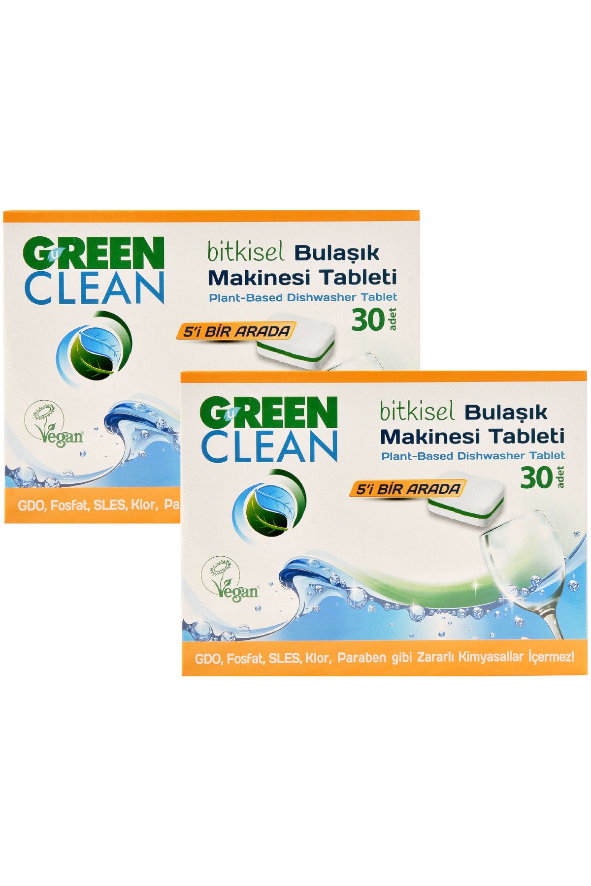 U Green Clean Bitkisel Bulaşık Makinesi Tableti 30'lu x 2 Adet