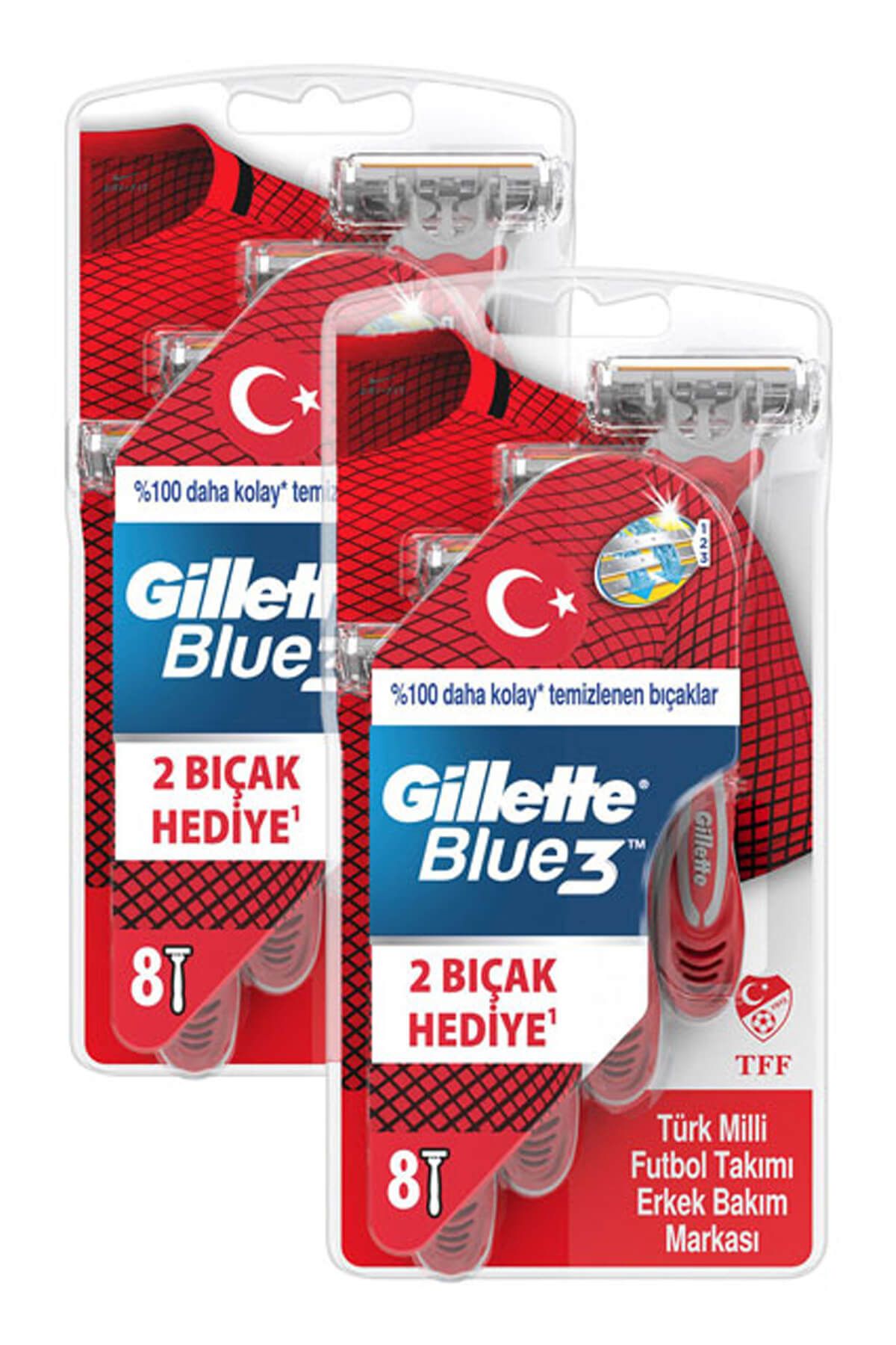 Gillette Blue3 Kullan At Tıraş Bıçağı 8'li x 2 Adet