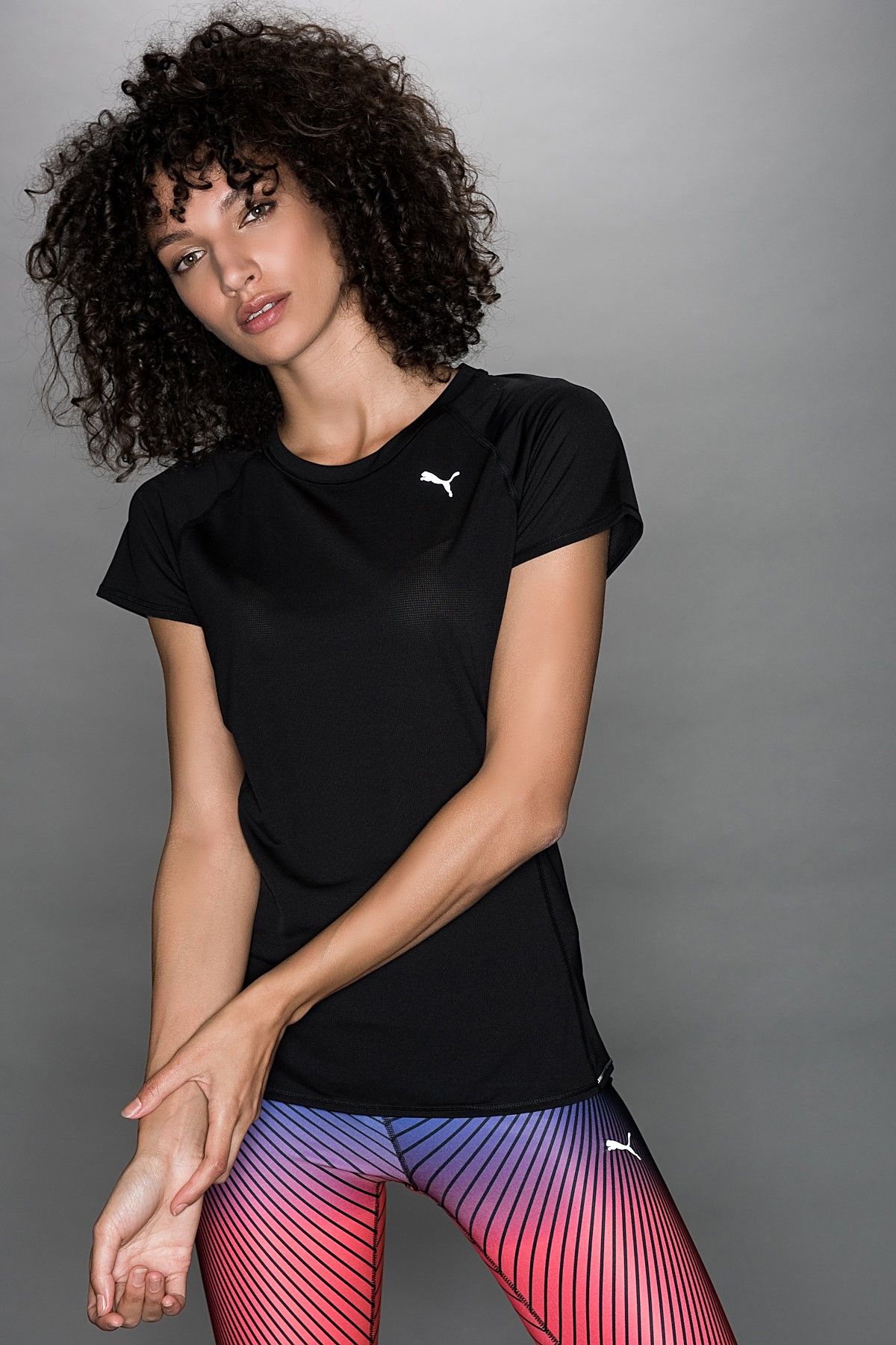 Puma Kadın Siyah  T-shirt - PE_Running_S S Tişört