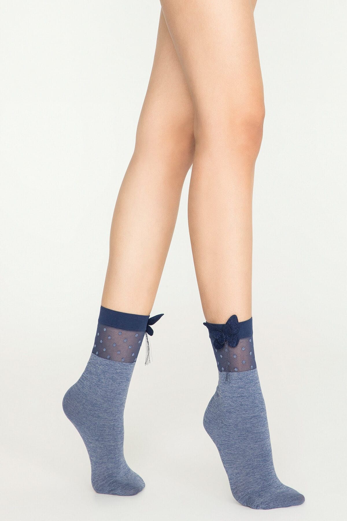 Penti Denim Mavi Classy Soket Çorap