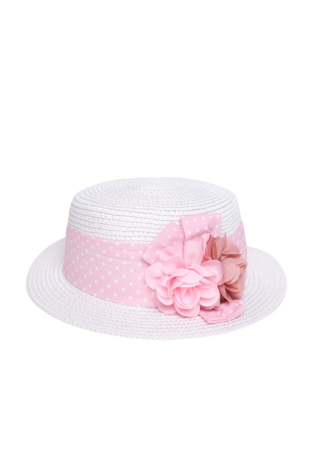Mayoral Kız Yazlık Çiçekli Hasır Şapka
