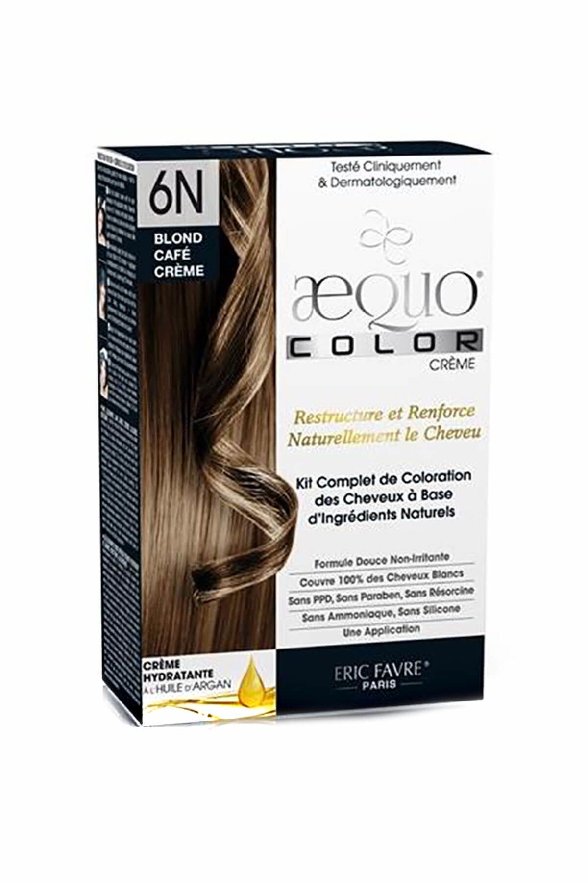 aequo color Organik Açık Kahverengi Saç Boyası - 6N Cafe Creme Blonde 3525722013543