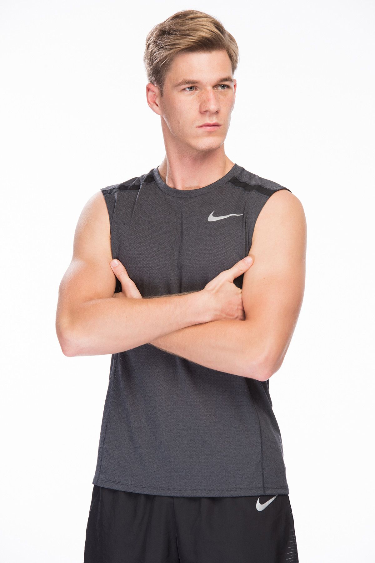 Nike Erkek Atlet - M Nk Cool Miler Top Slv - 892990-010