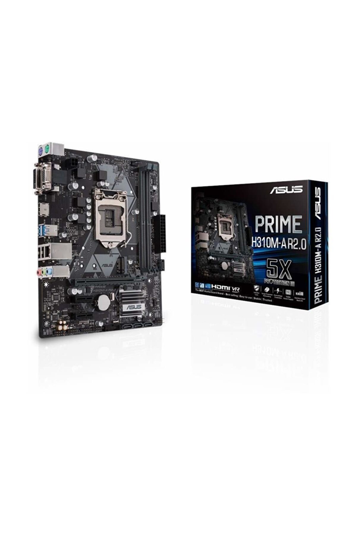 ASUS PRIME H310M-A R2.0 Intel H310 1151 8.Nesil Soket 2666MHz DDR4 USB 3.1 DVI&HDMI Anakart