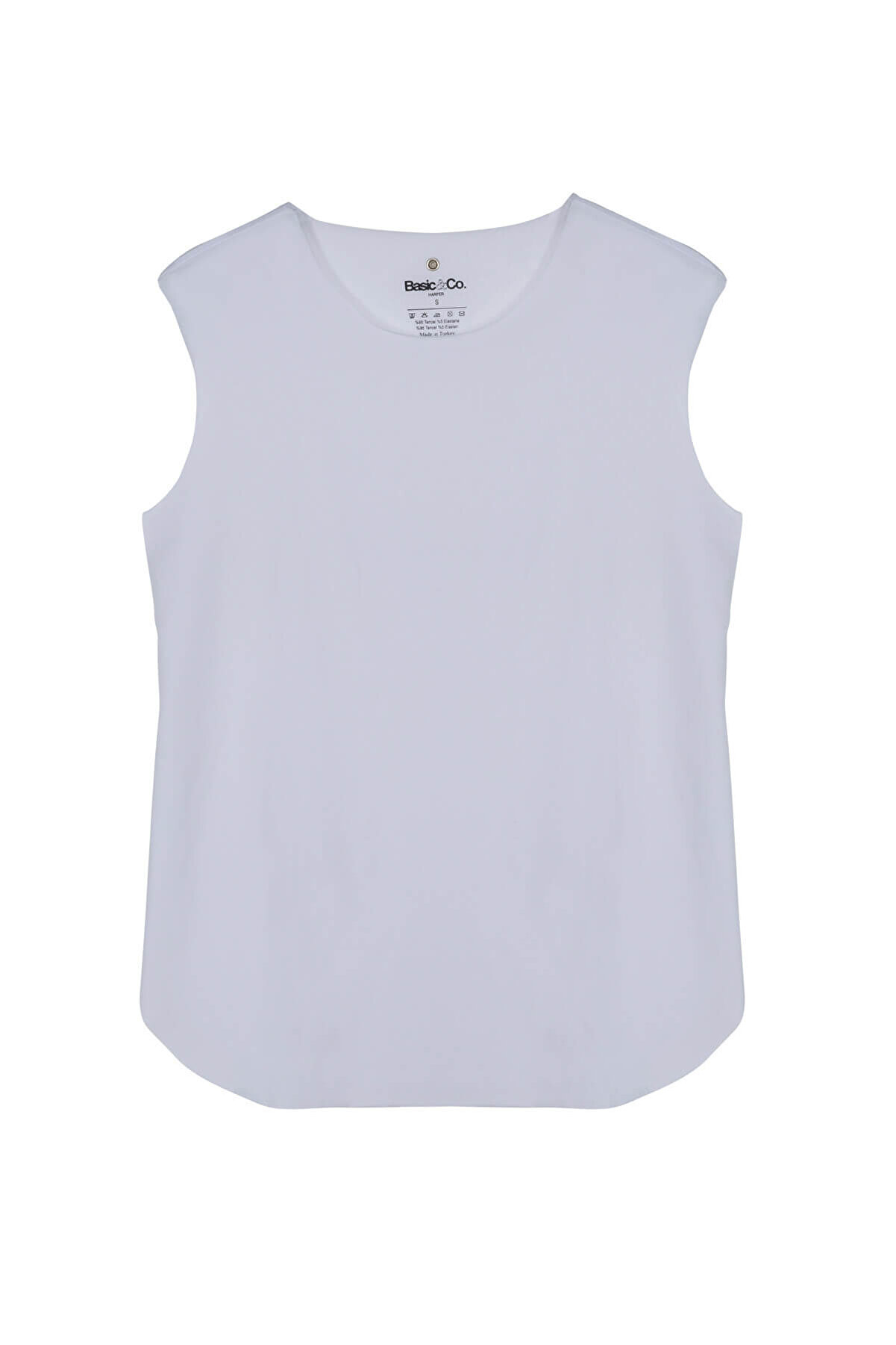 Basic Co Kadın Beyaz T-Shirt HRP002